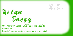 milan doczy business card